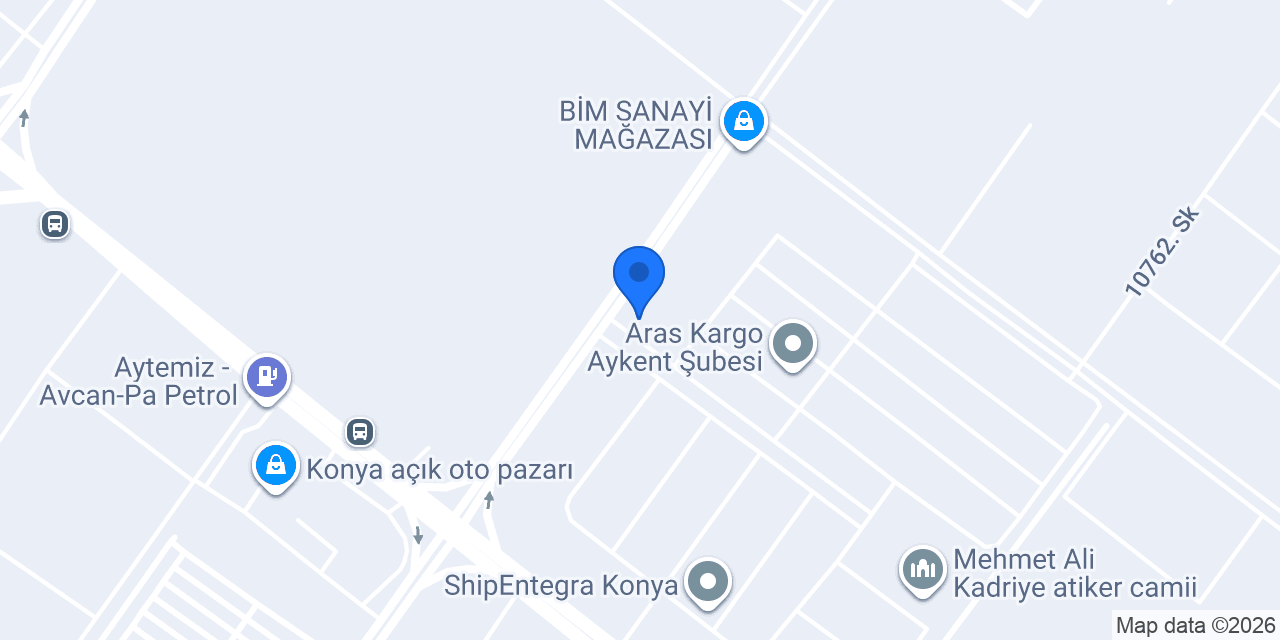 Mavera Logistics Konya Depo konumu