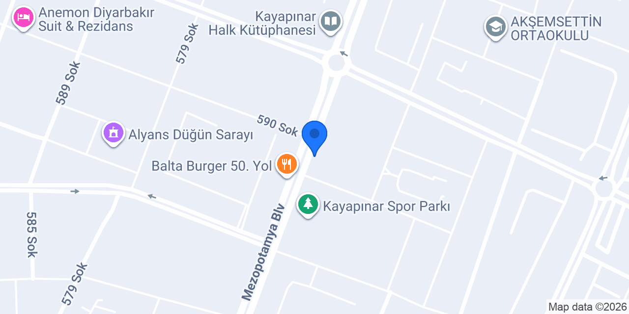 Hot Döner 50.Yol konumu