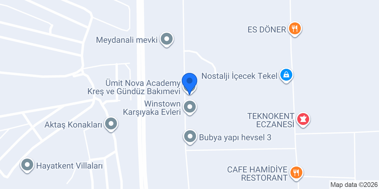 Ümit Nova Academy Kreş ve Gündüz Bakımevi konumu