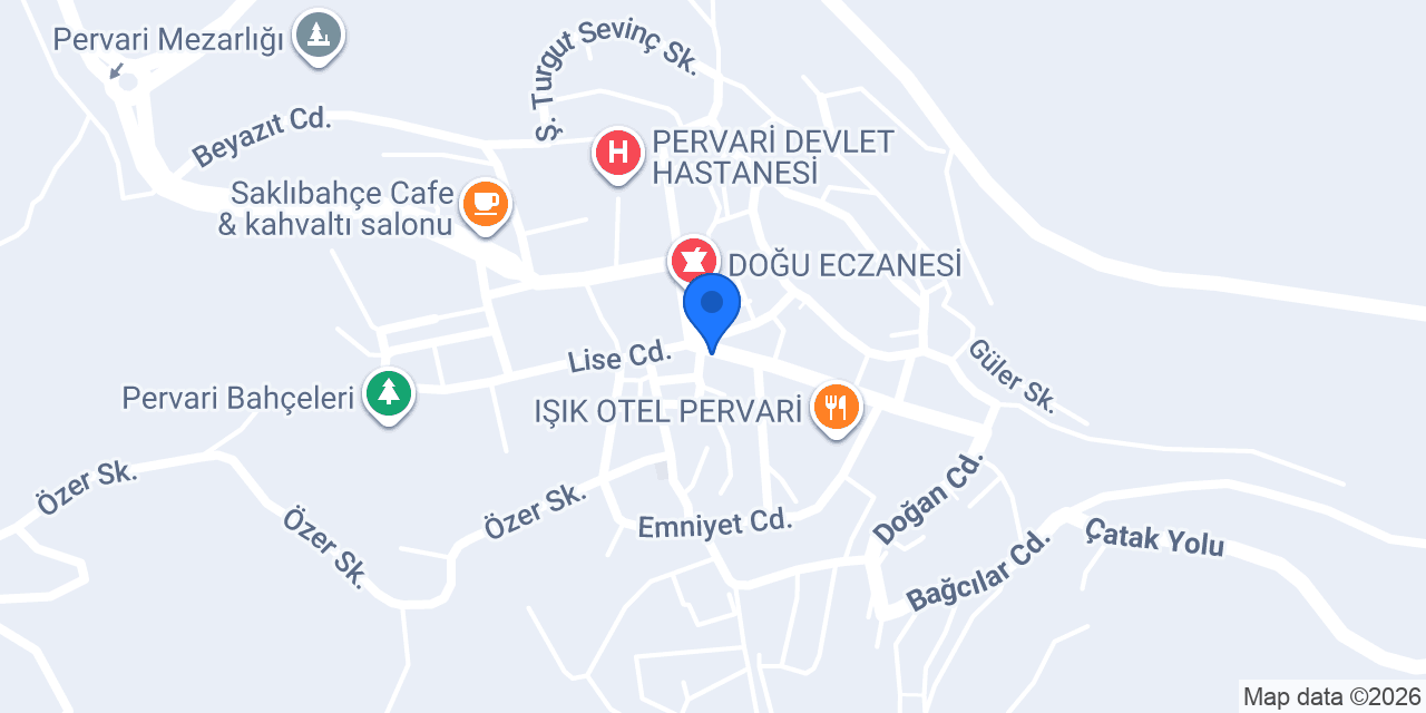 Pervari Çınar Market konumu