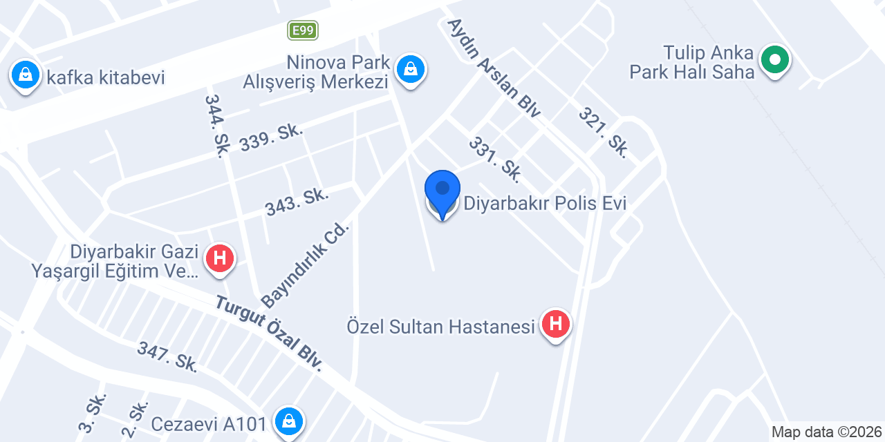 Diyarbakır Polis Evi konumu