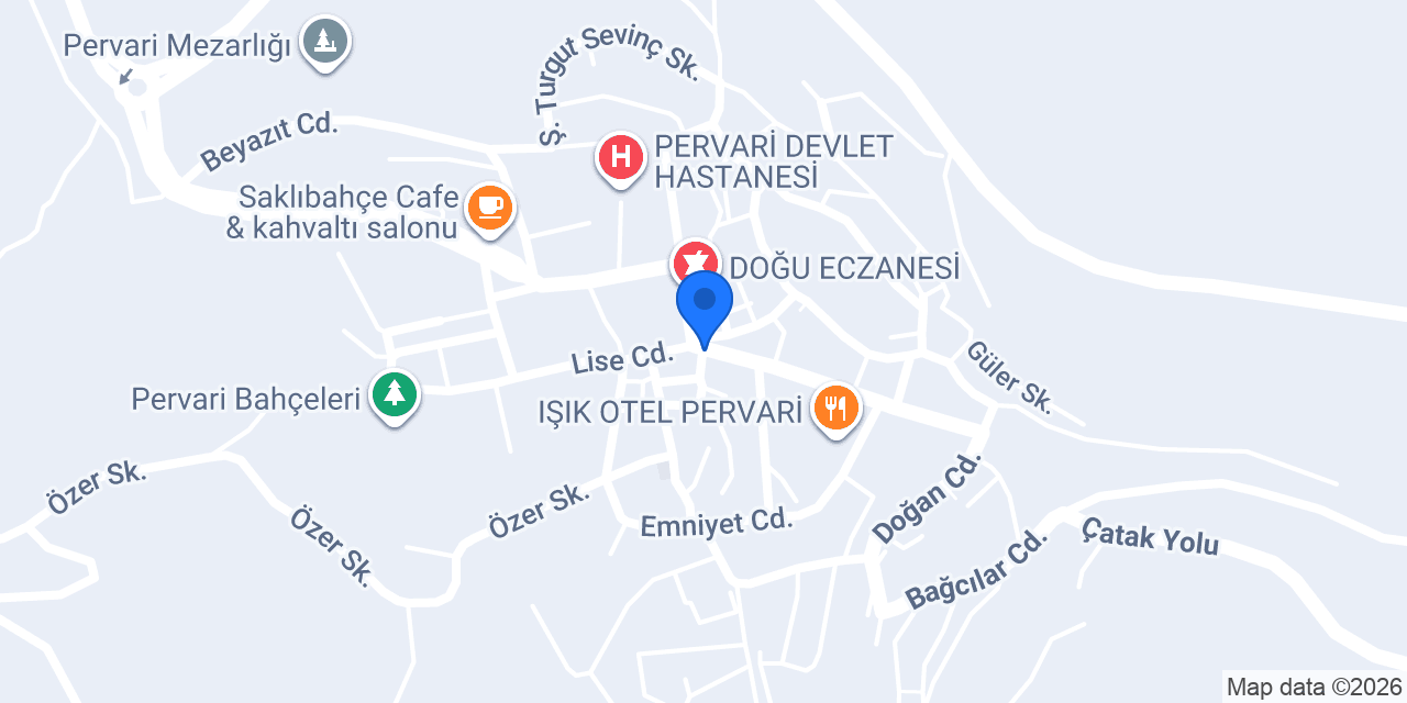 Pervari Öğretmen Kırtasiye konumu