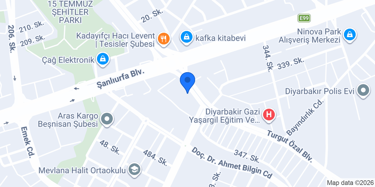 Çetinkaya İnşaat konumu
