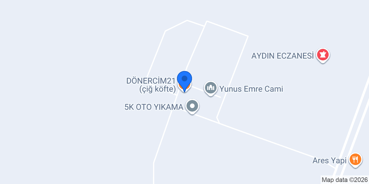 DÖNERCİM21 (çiğ köfte) konumu