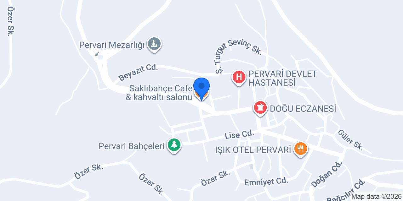 Saklıbahçe Cafe & kahvaltı salonu konumu