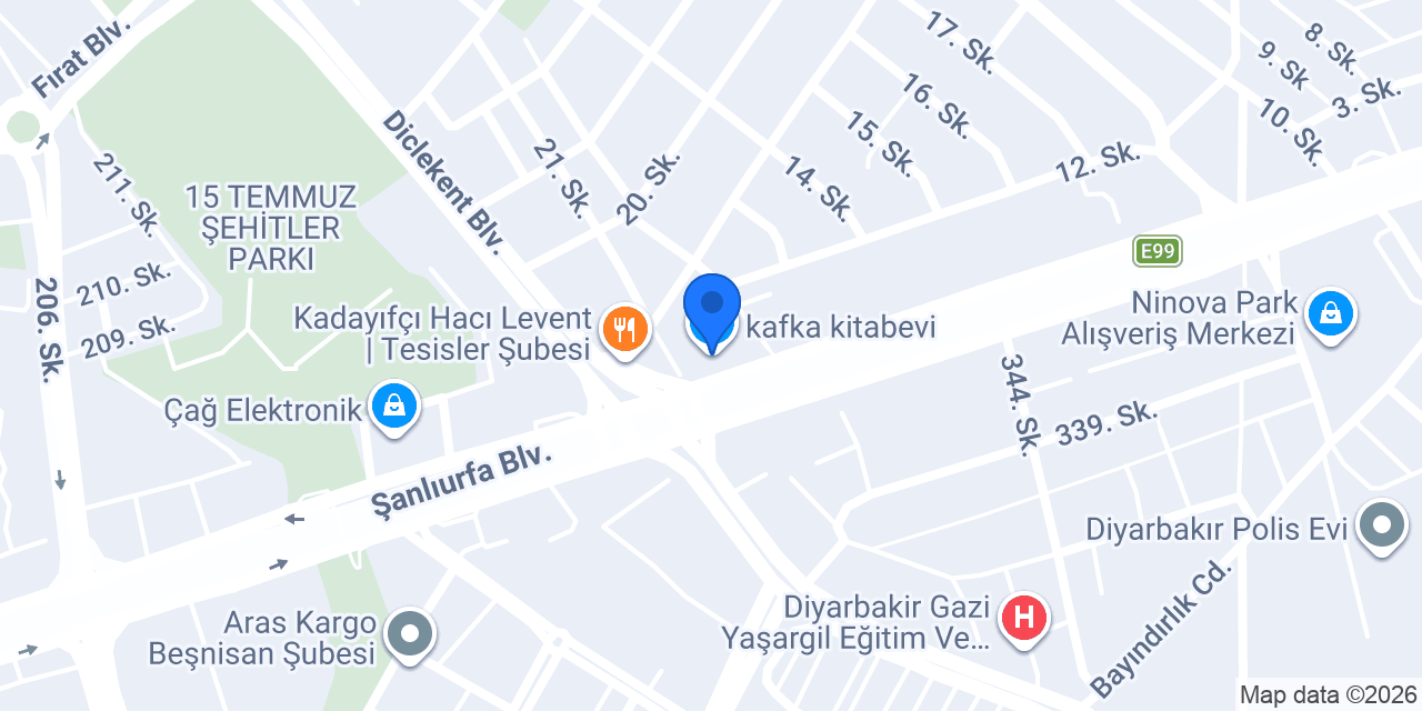 kafka kitabevi konumu