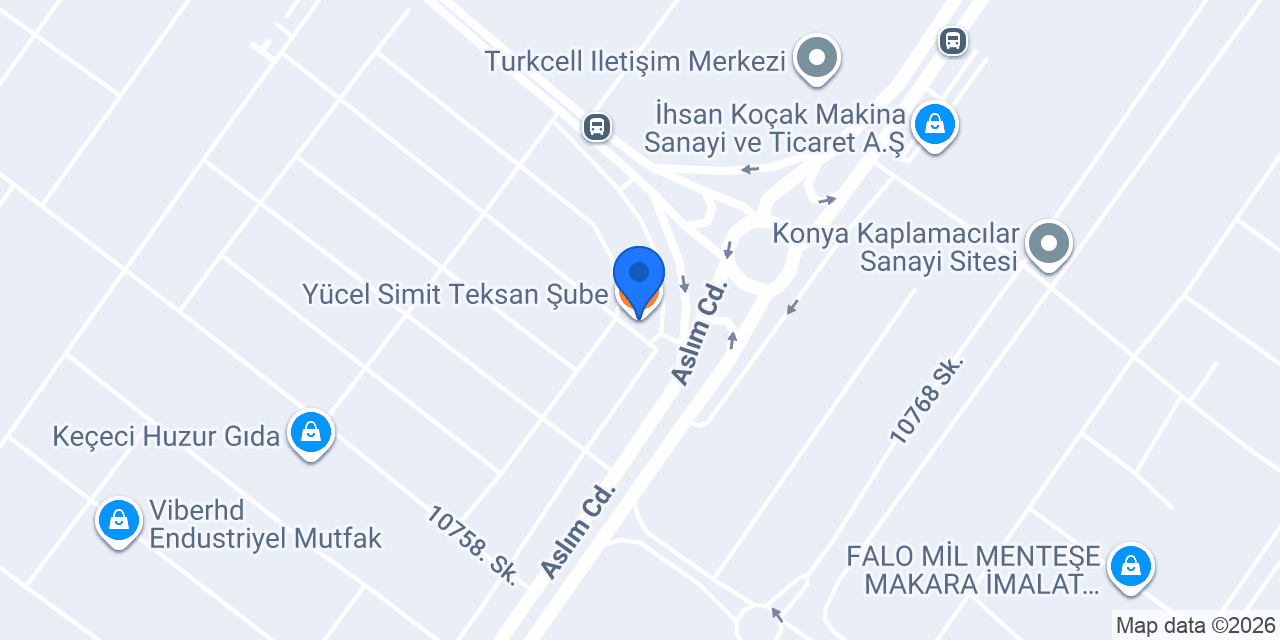 Yücel Simit Teksan Şube konumu