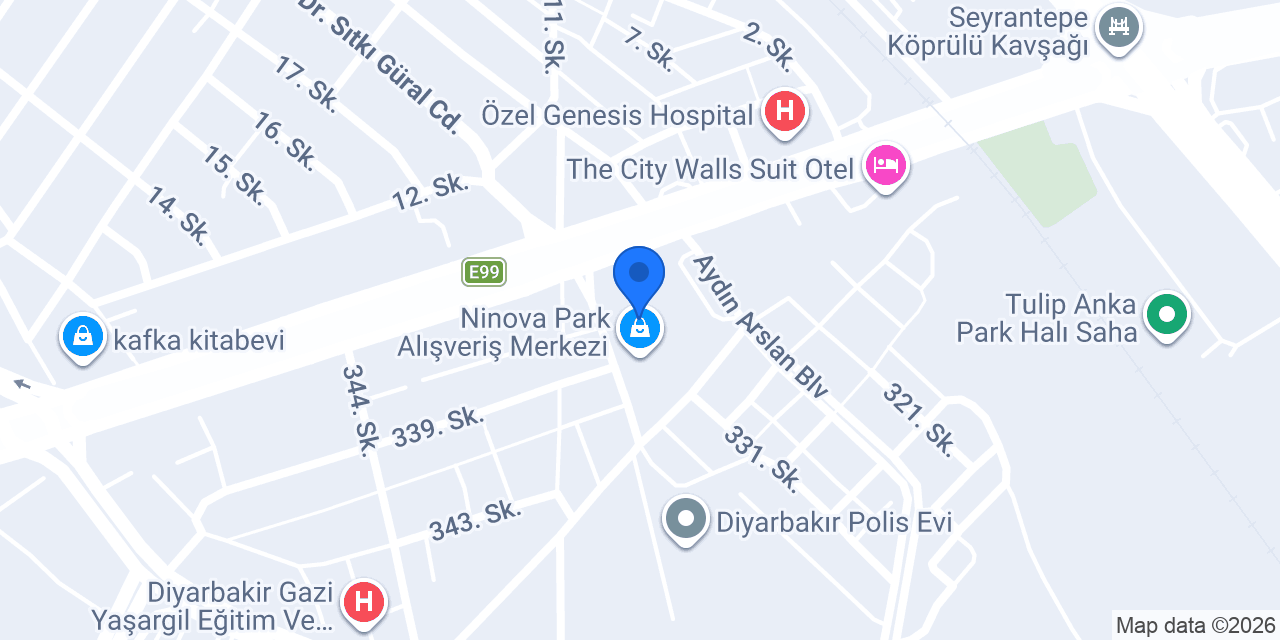 DİYARBAKIR NİNOVA AVM - TDRS konumu