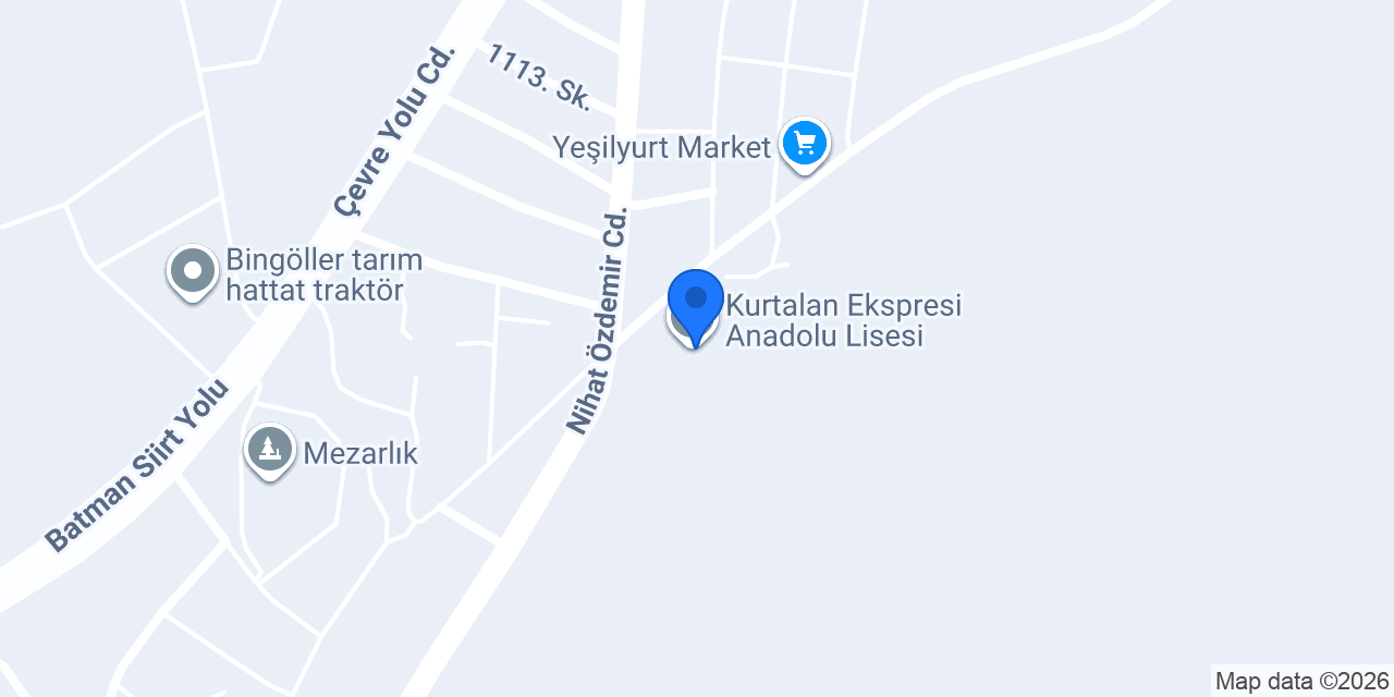 Kurtalan Ekspresi Anadolu Lisesi konumu