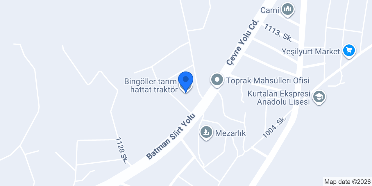 Bingöller tarım hattat traktör konumu