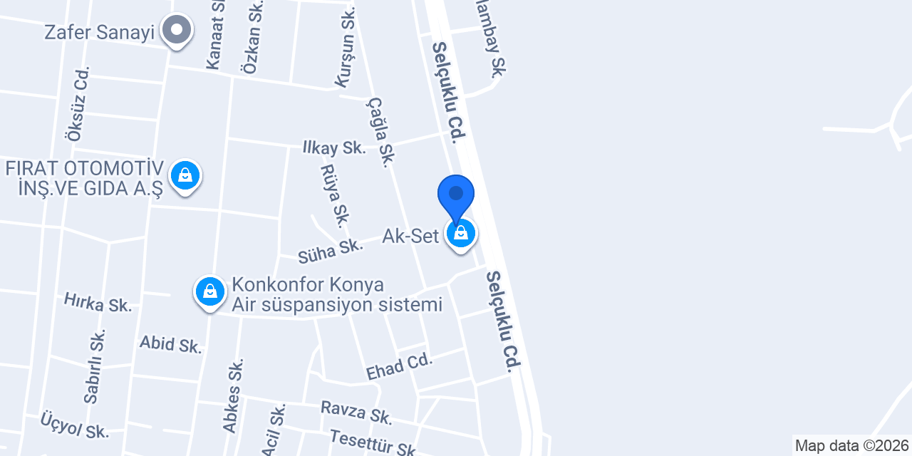Akkar Otomotiv konumu