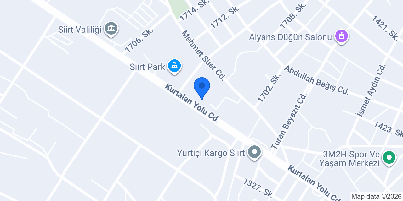 SİİRT TEDAŞ (Dicle Elektrik Dağıtım A.Ş) konumu