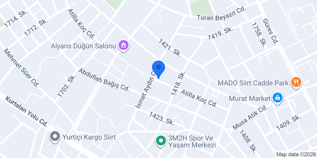 Siirt Mobilya Dünyası konumu