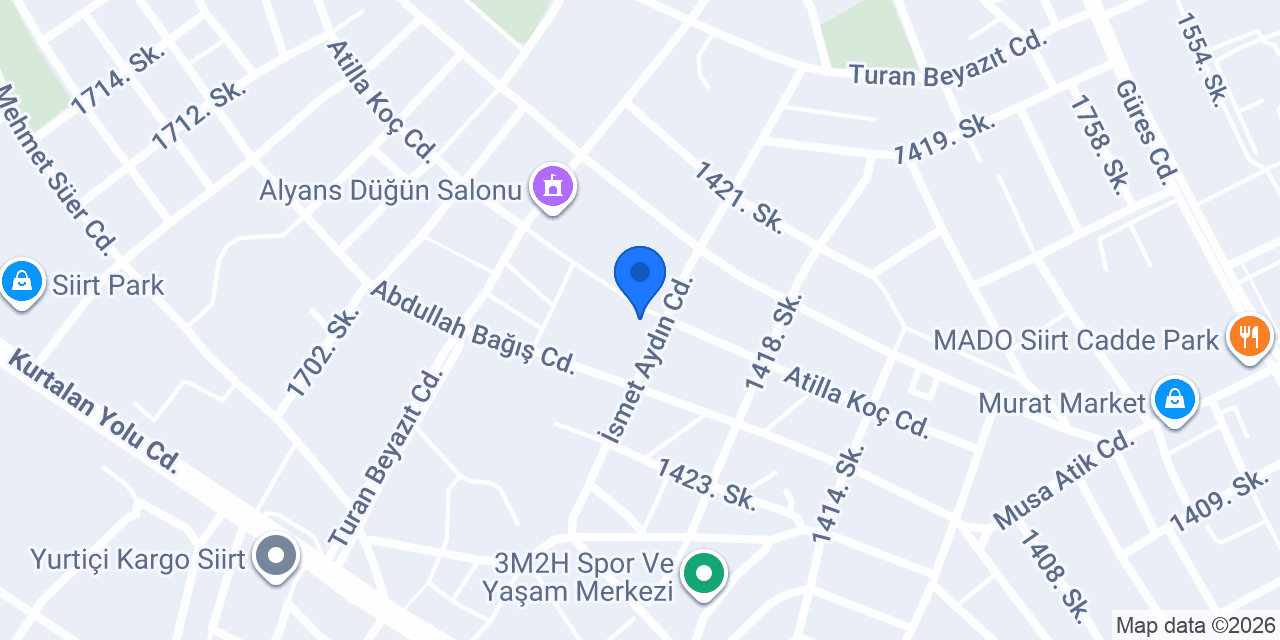 Siirt Yargı Plus konumu