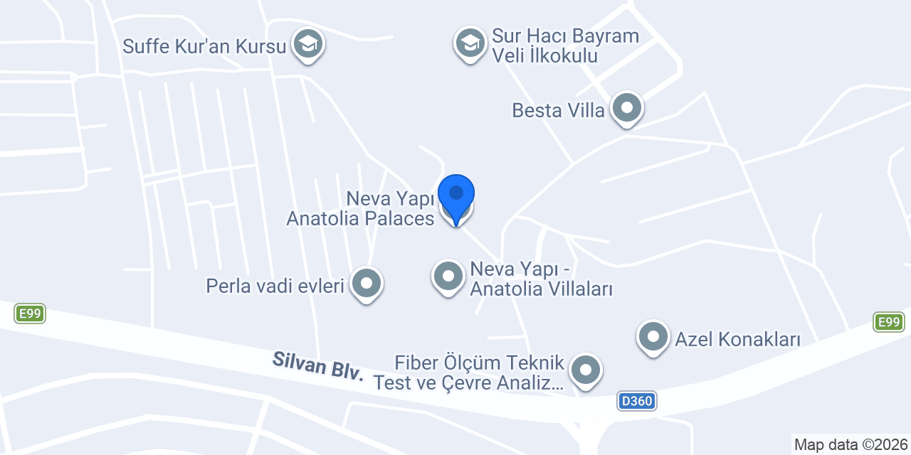 Neva Yapı Anatolia Palaces konumu