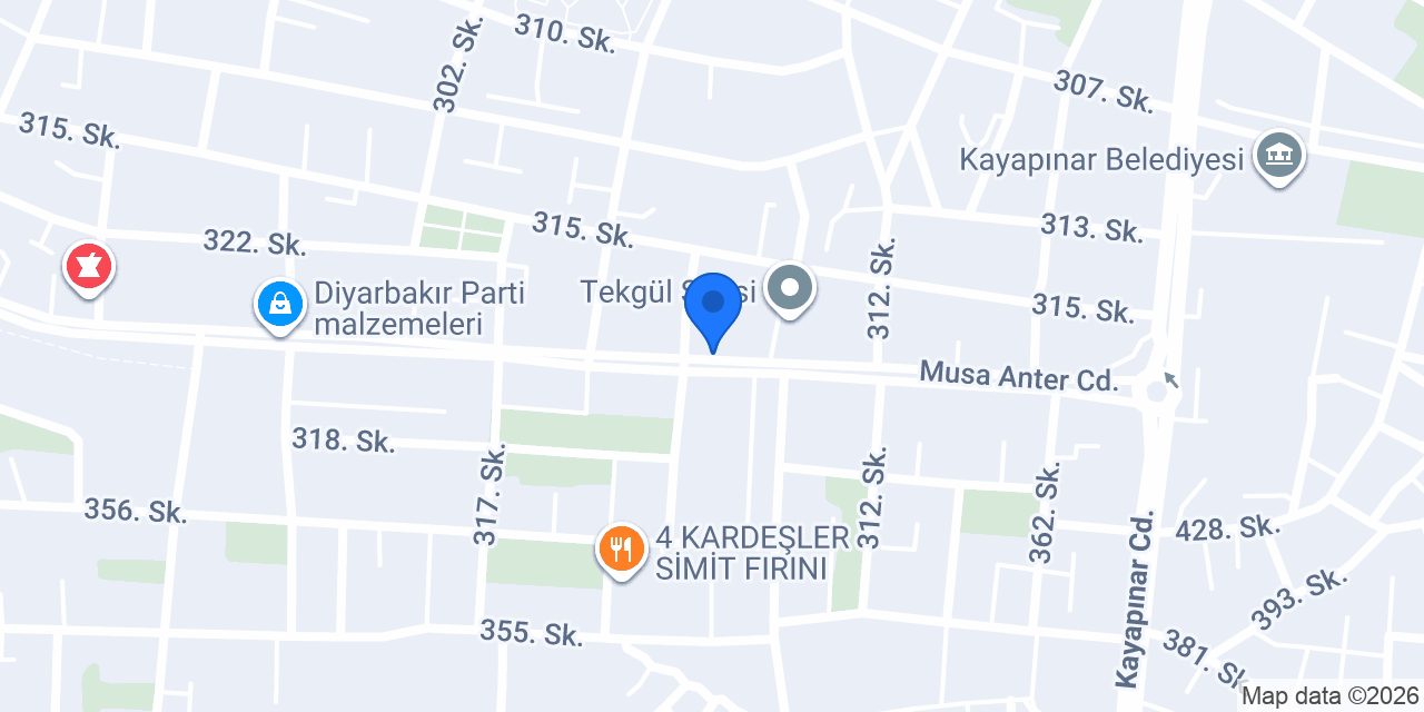 Diyar Elit Pastaneleri konumu