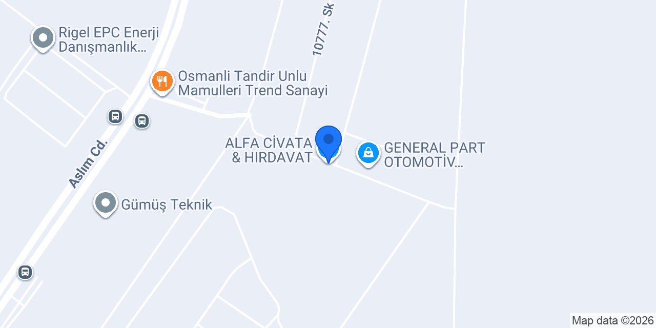 ALFA CİVATA & HIRDAVAT konumu