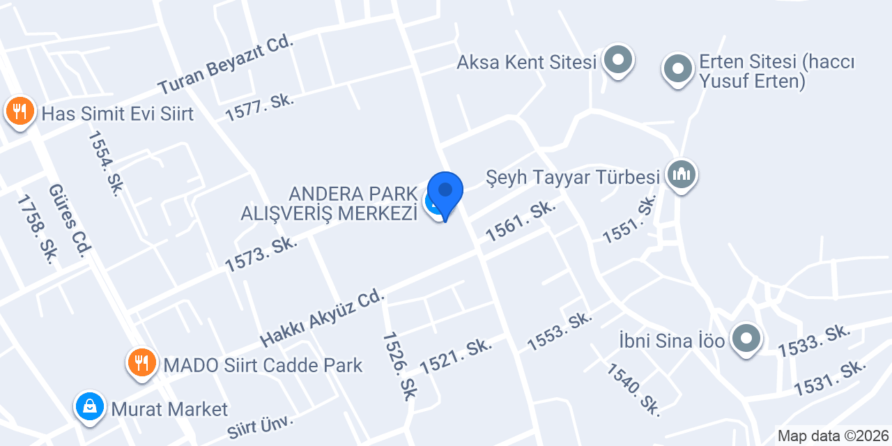 TveK Andera Park AVM konumu