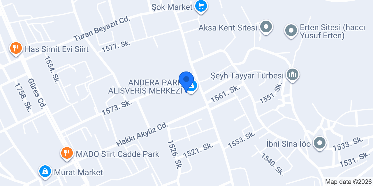 MM Migros - Andera Park AVM Şubesi konumu