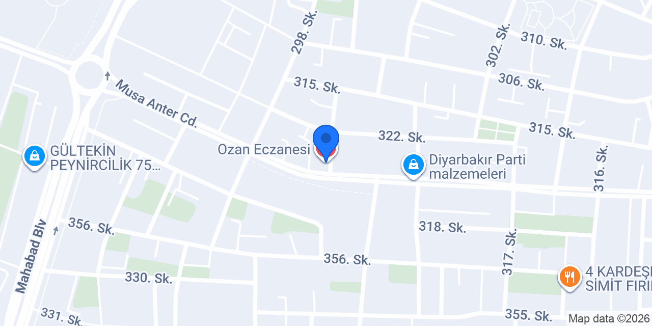 Ozan Eczanesi konumu