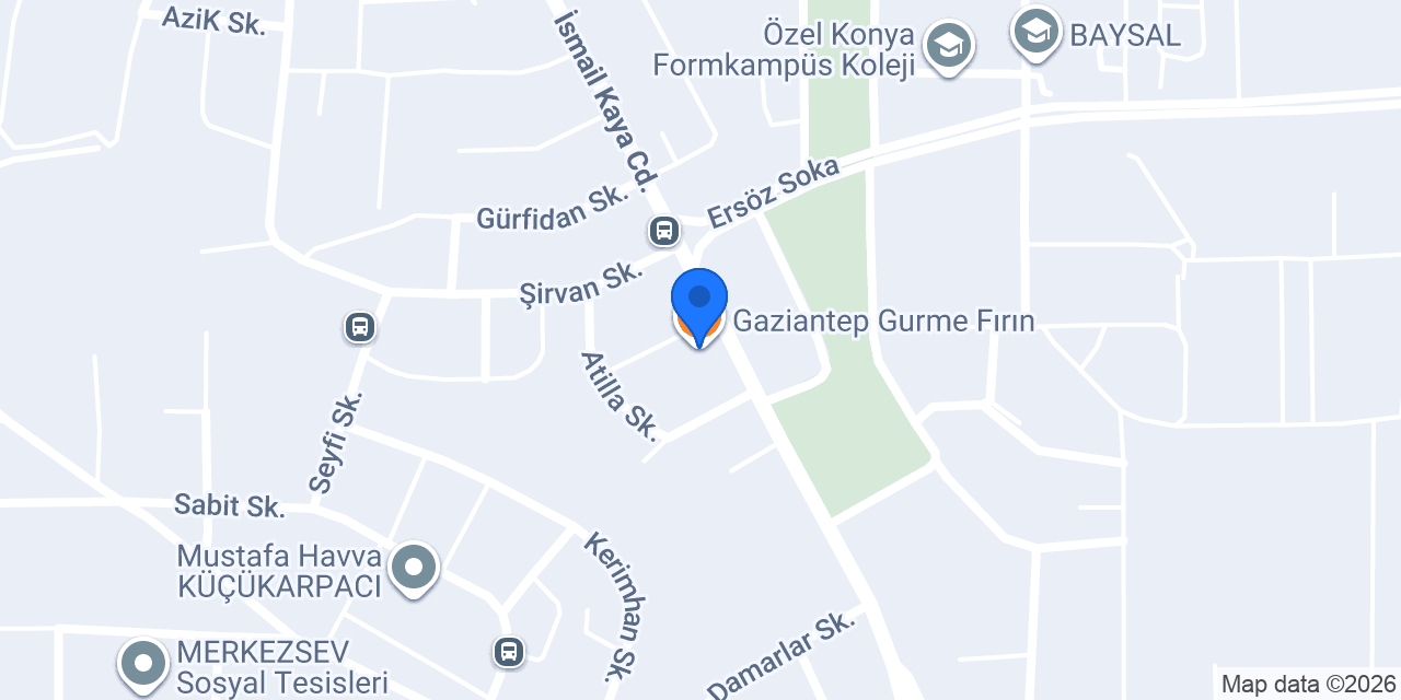 Gaziantep Gurme Fırın konumu