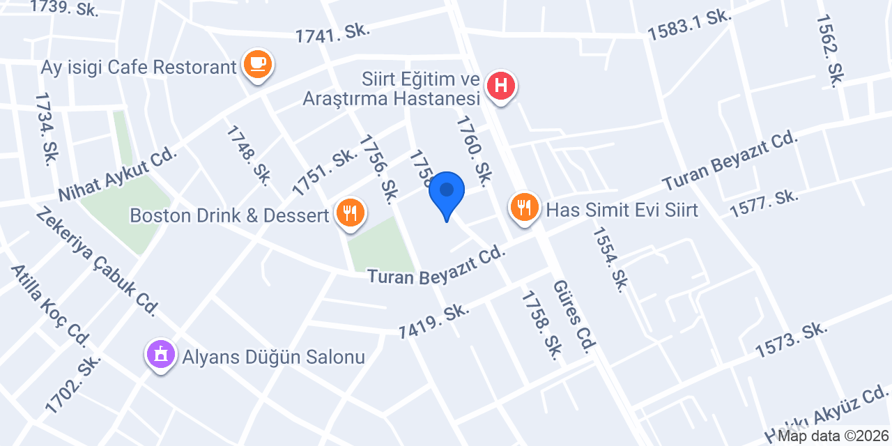 ELİT MANGAL SİİRT konumu