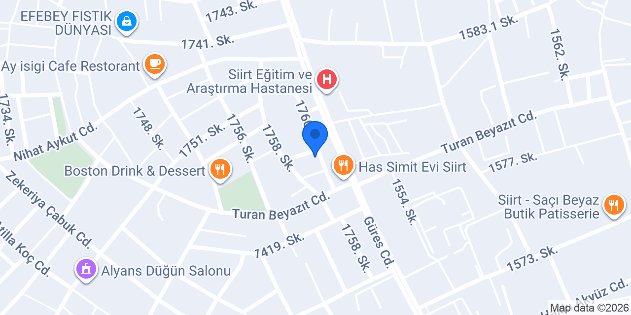 İnci Diş Kliniği konumu