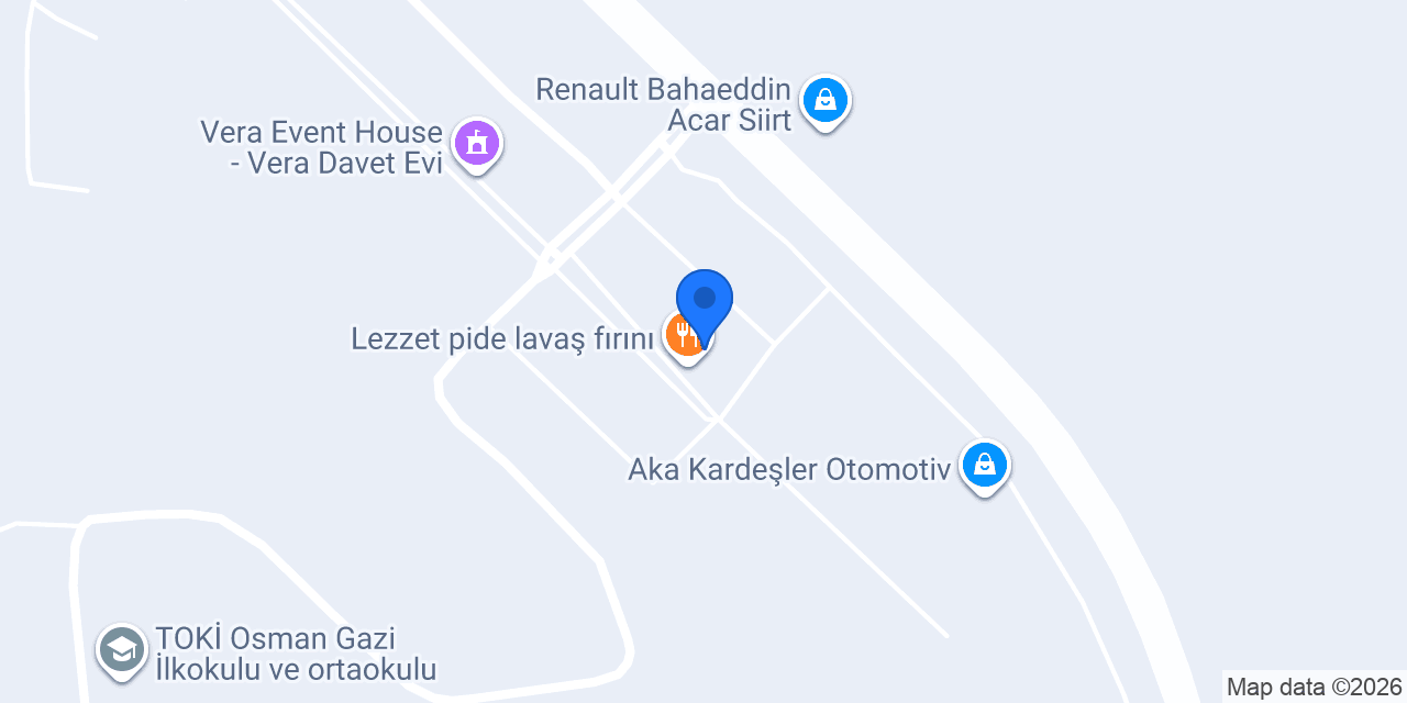 Lezzet pide lavaş fırını konumu