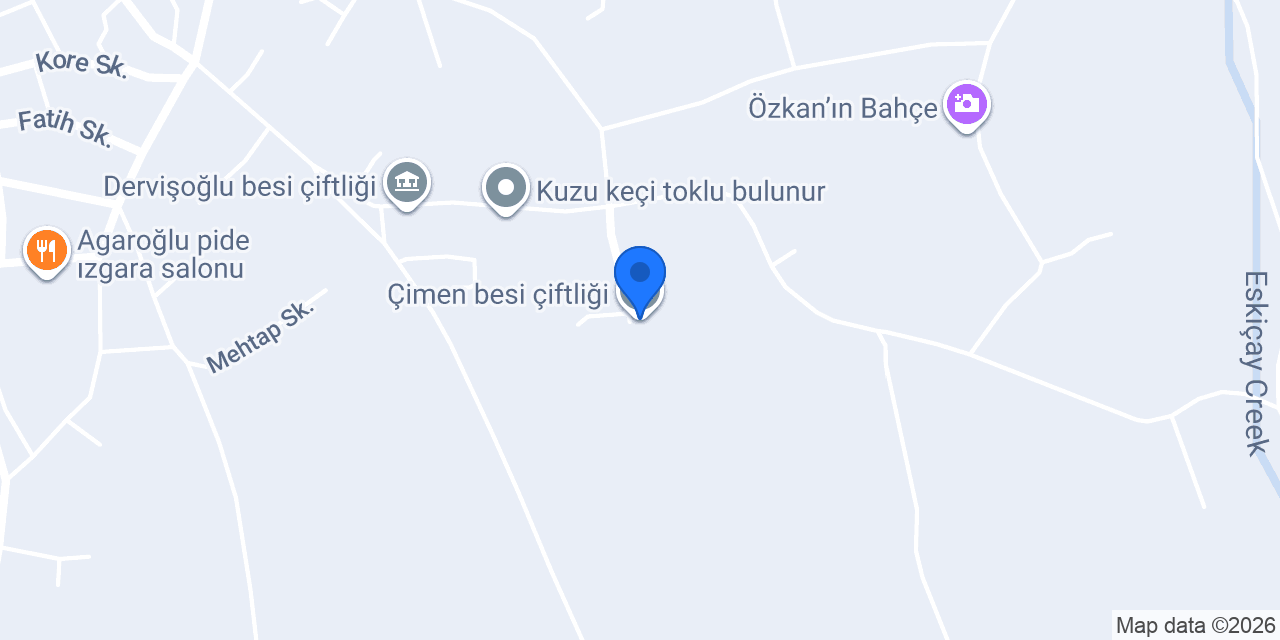 Çimen besi çiftliği konumu
