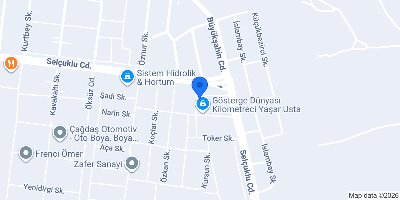 Ercanlar oto elektrik konumu