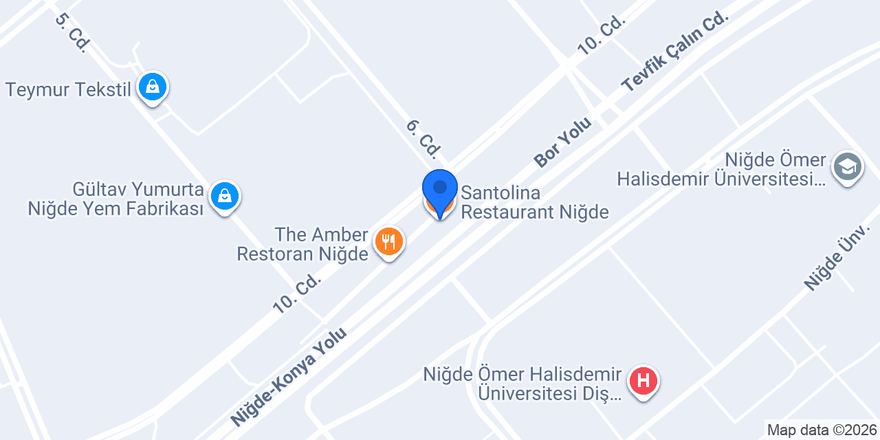 Santolina Restaurant Niğde konumu