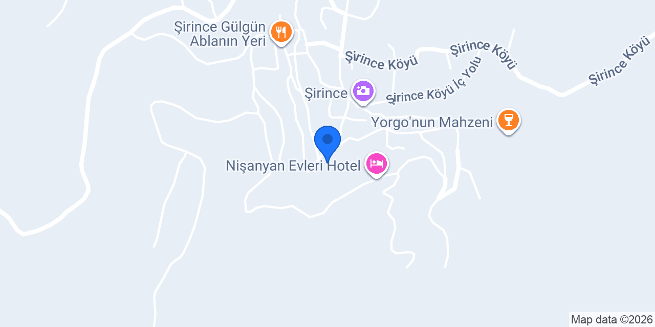 Şirince doğadaki evler konumu