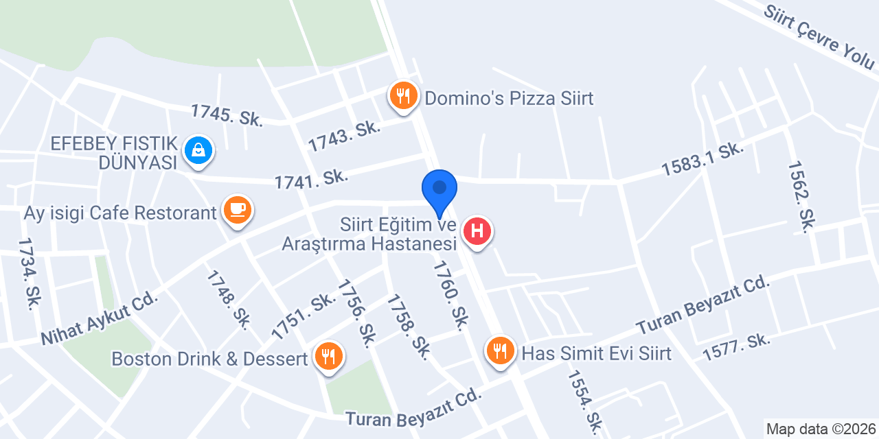 SİİRT STAR TANTUNİ konumu