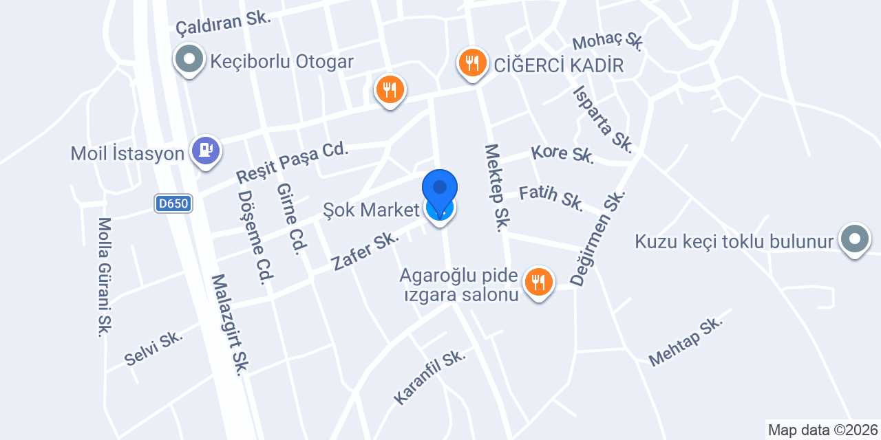 Halkbank Keçiborlu Şubesi konumu