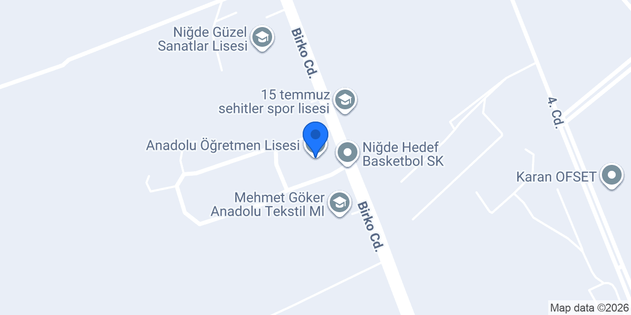 Anadolu Öğretmen Lisesi konumu