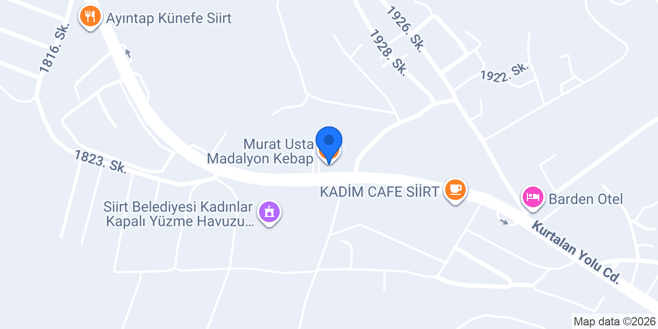 Murat Usta Madalyon Kebap konumu