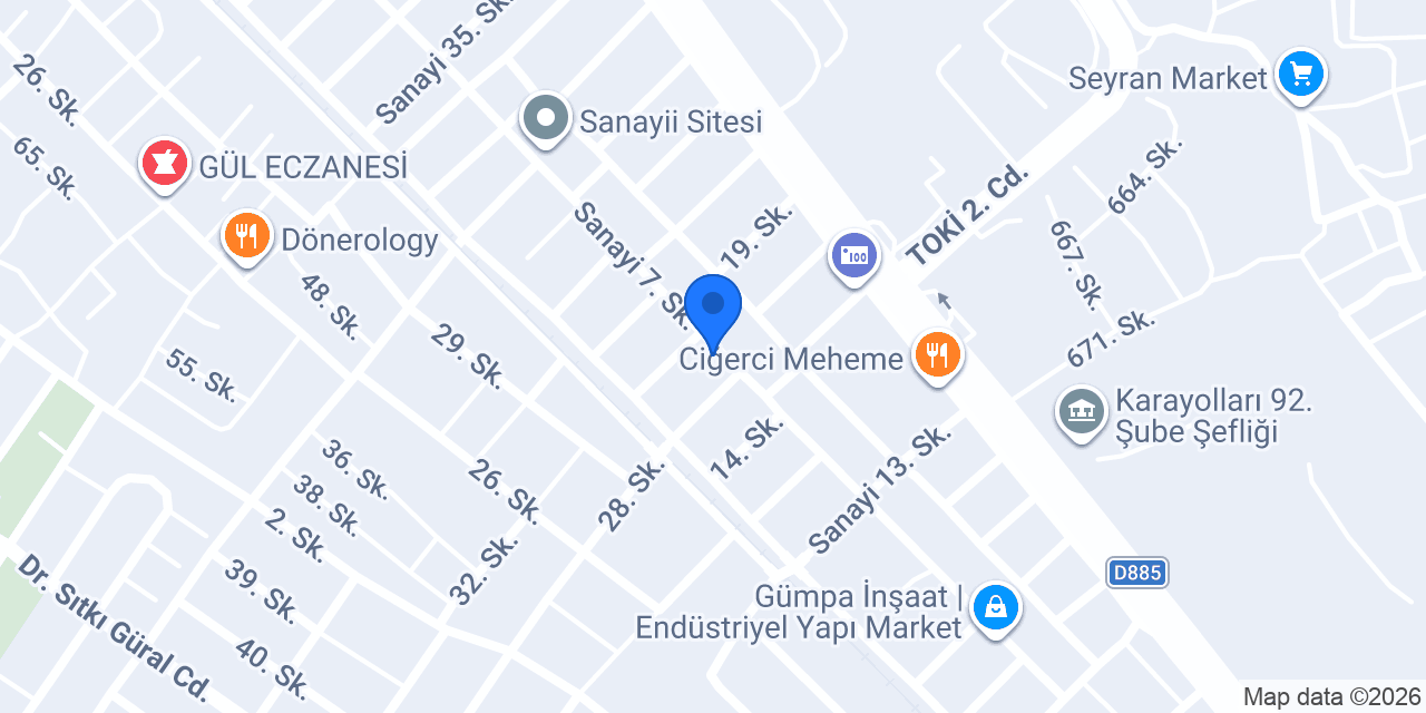 Canser Yapı Market konumu