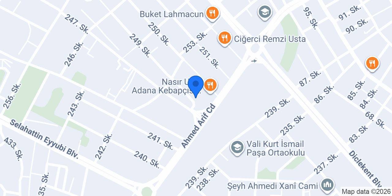 Diyar Ciğer Evi konumu
