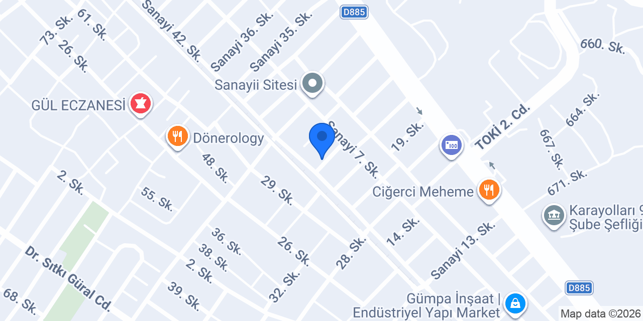 Tanlar Cam İşleme konumu