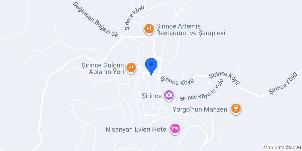 Maya Mahzen Şirince konumu