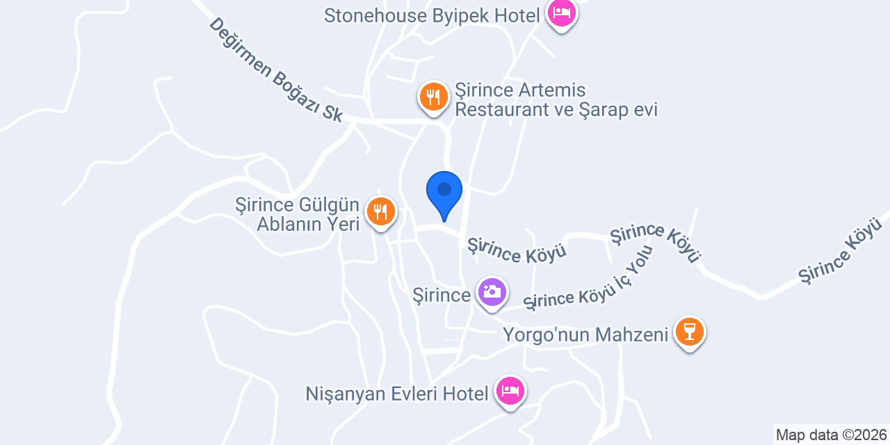 Selanik Pansiyon Şirince konumu