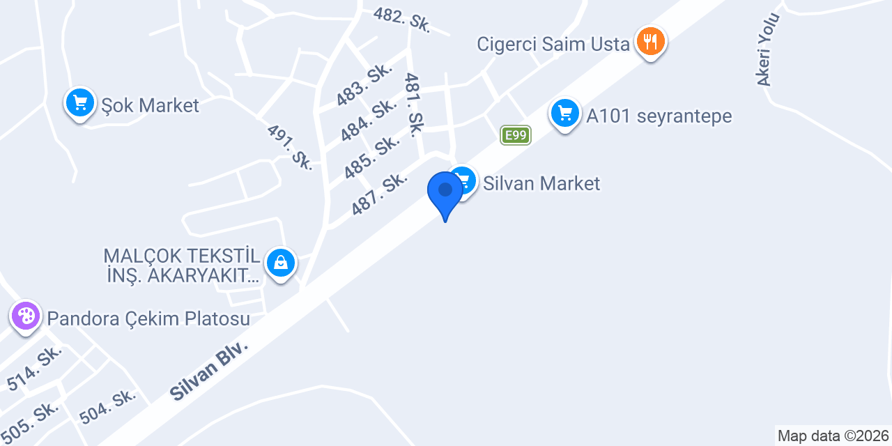 Hacıbaba Seyrantepe Şubesi konumu