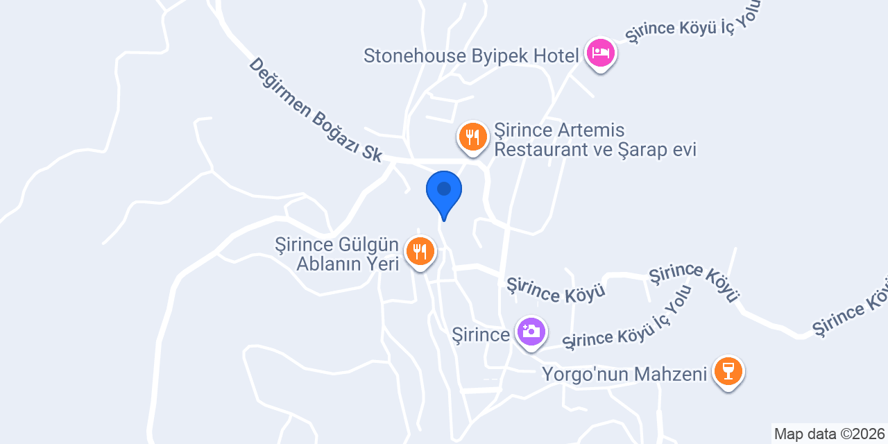 Zeytintepe Şirince Pansiyon konumu