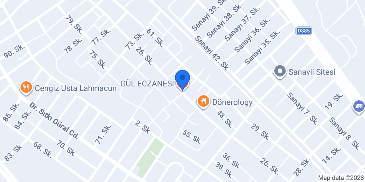 GÜL ECZANESİ konumu