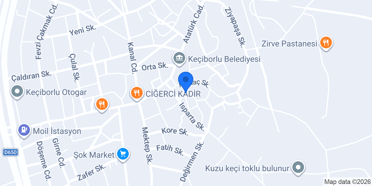 Yalçınkaya Et konumu