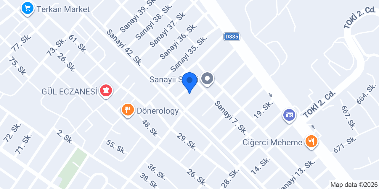Meksan Mobilya konumu