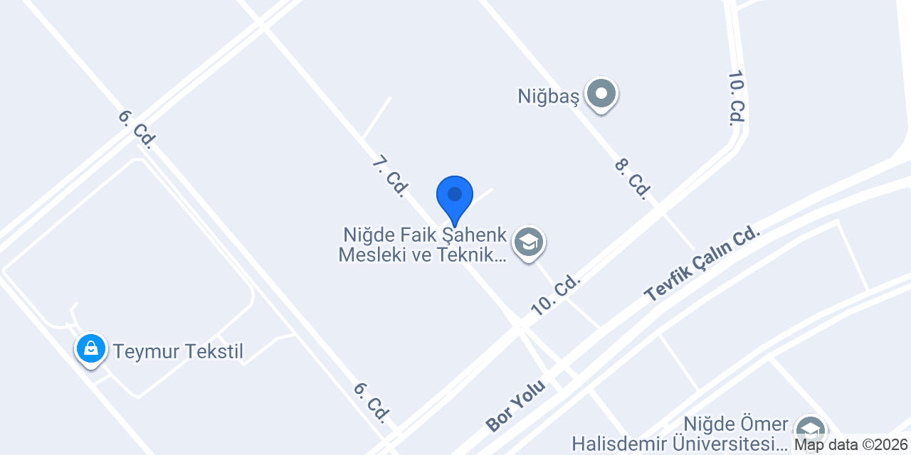 Kozabiat Tekstil Niğde Fabrika konumu