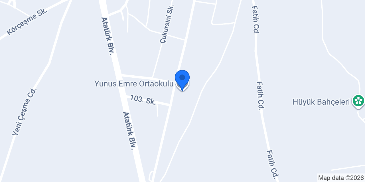 Yunus Emre Ortaokulu konumu