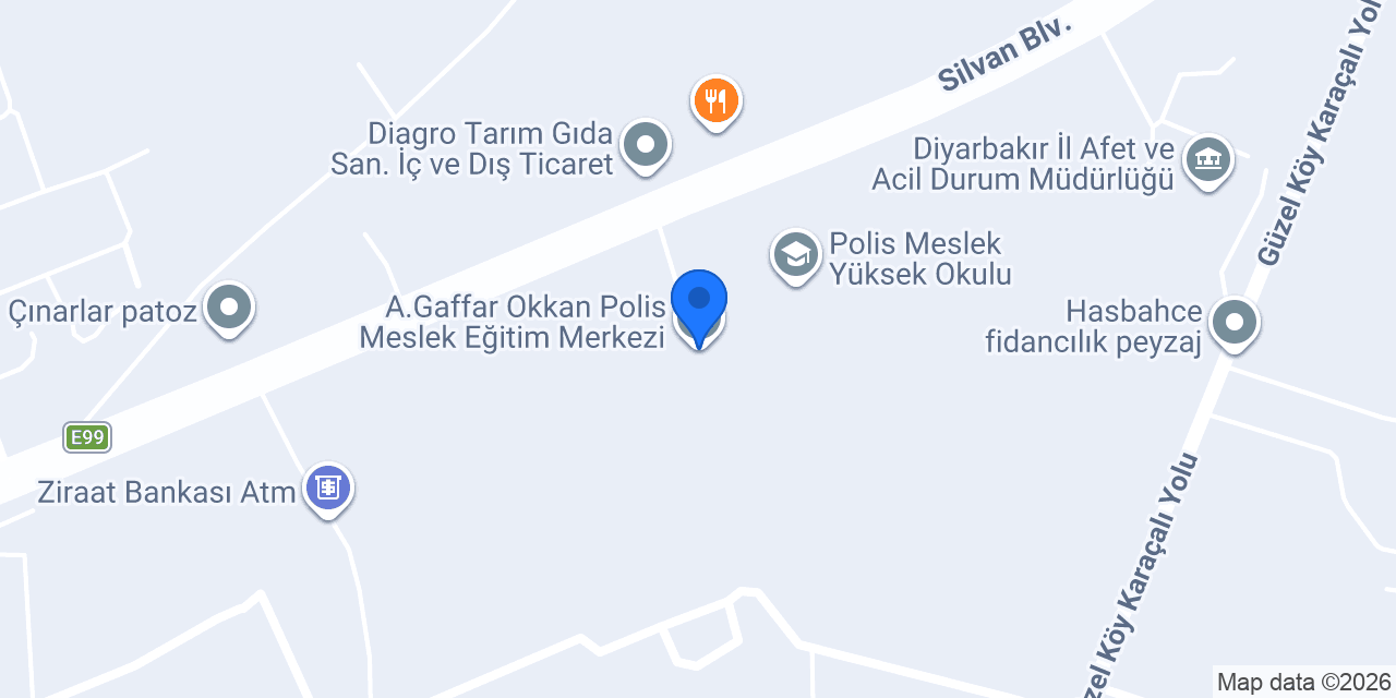 A.Gaffar Okkan Polis Meslek Eğitim Merkezi konumu