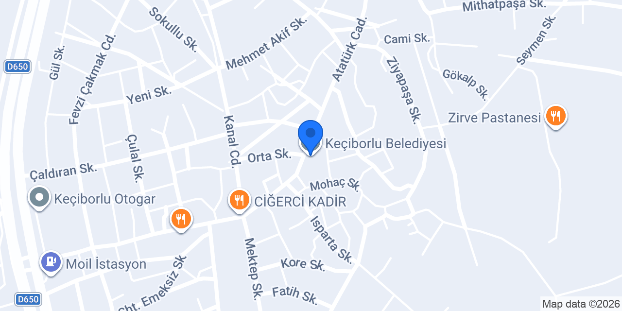 Keçiborlu Belediyesi konumu